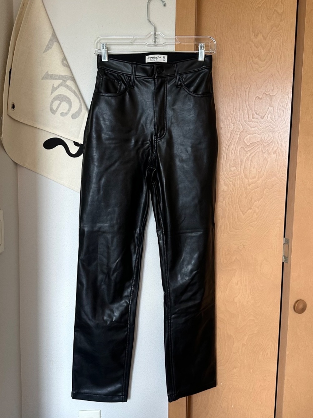Abercrombie Faux Leather High Waisted Pants